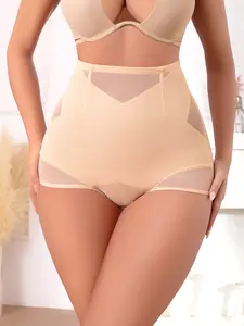 Women's Invisible Shapewear Bodyshaper, High Waist Tummy Control Seamless Compression Panties, Comfortable Daily Wear, All Seasons, Plain Pattern