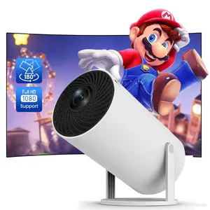 M5 Mini Projector with 8K Decode 290ANSI Lumens Auto Keystone Correction Dual-Band WiFi6 & Bluetooth5.4 Android 14 1280x720P for Home Cinema Portable Movie Theater Gift - Audio 4K/1080P Support