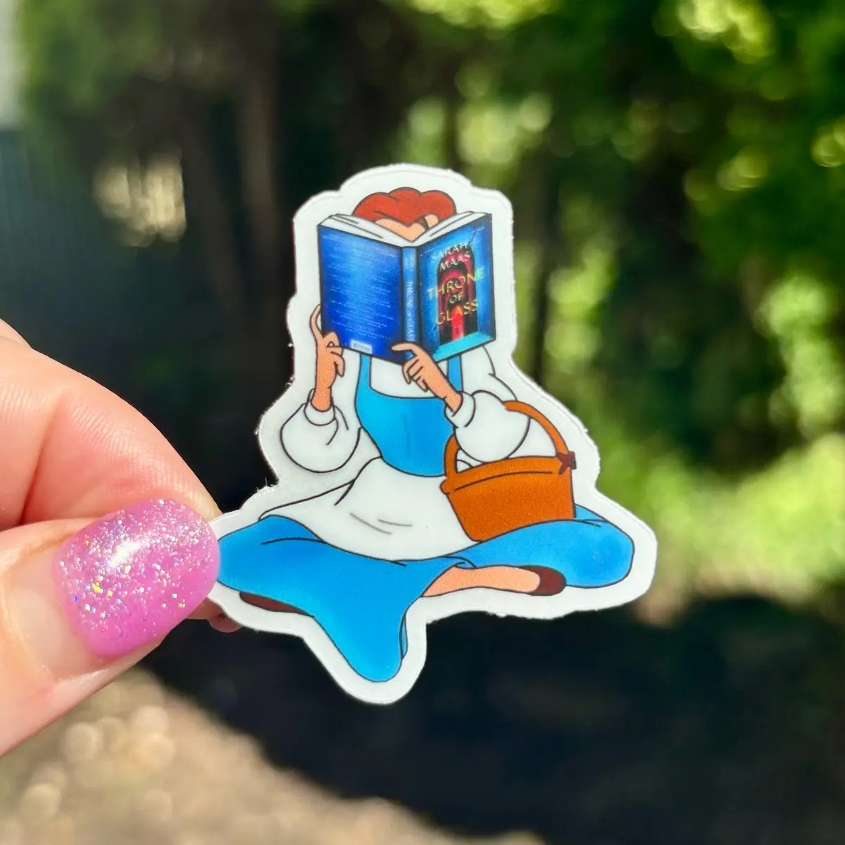 Clear Matte Throne of Glass Princess Sticker 2 inches