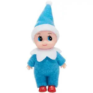 1 Pack Christmas Blue Tiny Elf Soft Plush Toy for Adults Kids Accessories Party Favors Xmas Party Supplies Christmas Decor, Xmas Gift