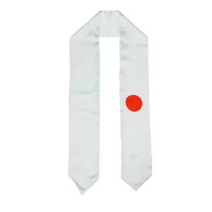 Japan Flag Graduation Stole, Sash, Japanese, Scarf, Gift, Students, High Quality, High School, College, Scarves, Adults, Men and Women, Satin