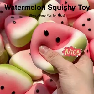 Soft Watermelon Squishy Squeeze Toy, Stress Relief Sensory Play, For Kids Parties, Classroom Rewards And Gifts