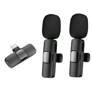 2-Pack Professional Wireless Lavalier Microphone for iPhone, Android, iPad - Plug & Play Dual Wireless Clip-on Lapel Mic with Noise Reduction, 65ft Range, Auto-Sync for TikTok, Vlogging, YouTube, Live Streaming & Interviews