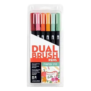 56229 Dual Brush Pen Art Markers Pumpkin Spice 6-Pack