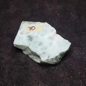 Larimar Lapidary Stone Natural 2.5 x 2 inches 73 grams Dominican Republic LAR70
