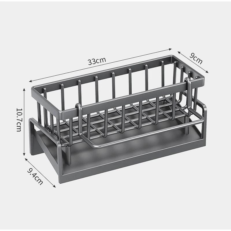 Kitchen Sink Drain Rack Organizer Abs Plastic Self-Draining Sink Shelf Soap Sponge Holder Dishcloth Towel Rack Filter Basket Does not apply