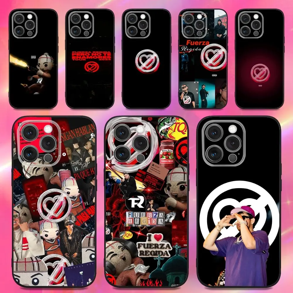 Jop Fuerza Regida Phone Case for IPhone 17,16,15,14,13,12,11,Pro,Max,Plus,Samsung Galaxy S26 S25 S24 S23 S22 Soft Silicone Black Case Christmas gift