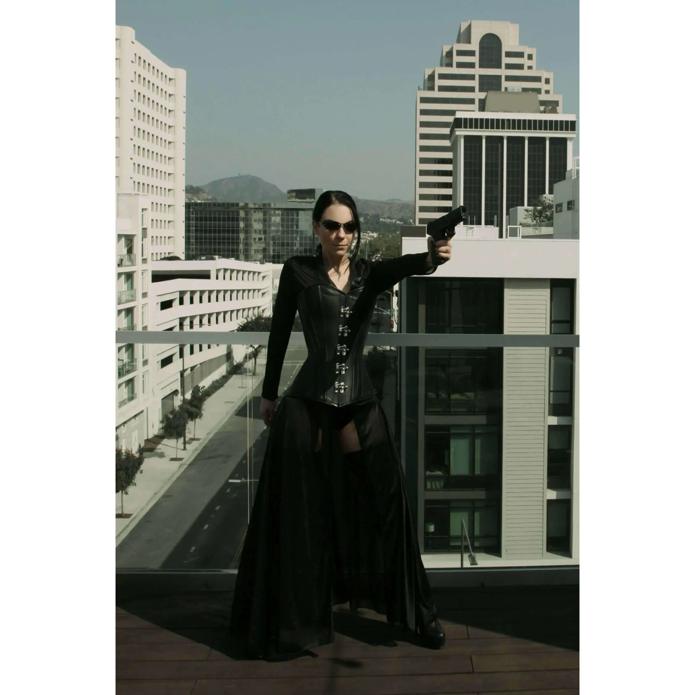The Matrix Black Leather Corset