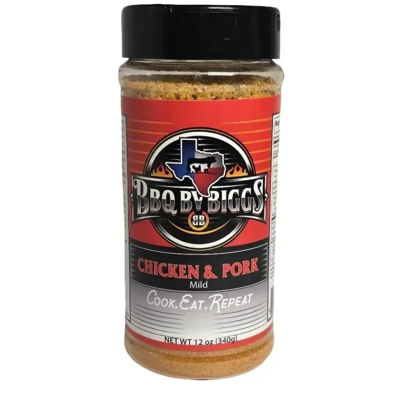 BBQ By Biggs Chicken and Pork Rub Mild - All-Natural Flavorful Seasoning for Grilling Spice - 16 oz Shaker -Custom Blend for Chicken, Pork, Ribs & More