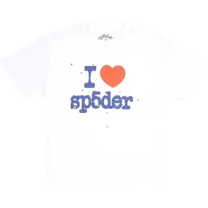 Sp5der I Heart Sp5der Souvenir T-Shirt White Navy