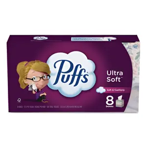 Ultra Soft Facial Tissue, 2-Ply, White, 72 Sheets/Box, 8 Boxes/Pack