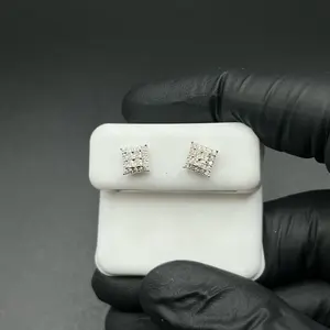 VVS moissanite 925 silver screwback earrings