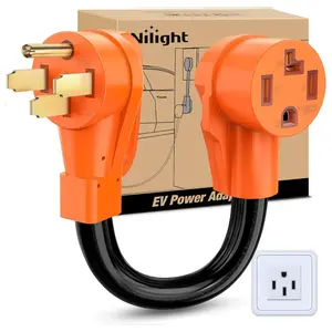 Nilight EV Dryer Charger Adapter Cord 50Amp to 30Amp 4 Prong Pure Copper 125V/250V Outlet to Plug Conversion Heavy Duty 10 Gauge Wire 14-50P 14-30R 50M/30F