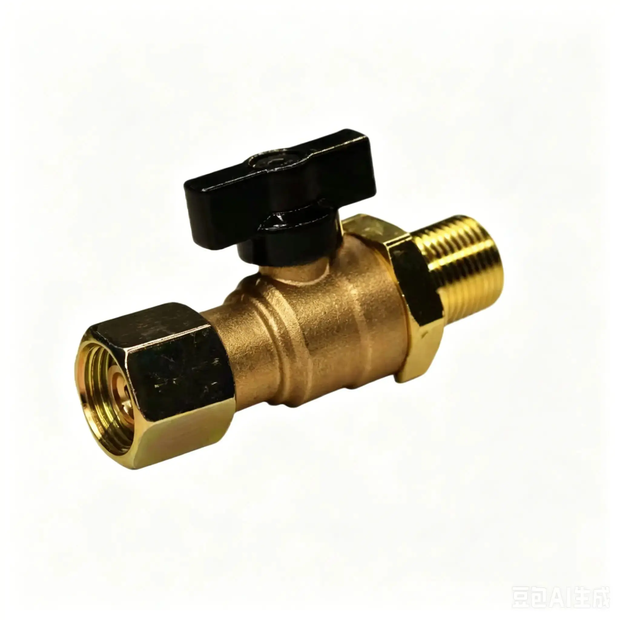 Solid Brass Front Air Brake Cut Off Valve, 1-Piece Truck Accessories Repair Part with M18x1.5 Thread & Exhaust Port for Semi Trailers & Heavy Duty Vehicles, Hardware, Parts