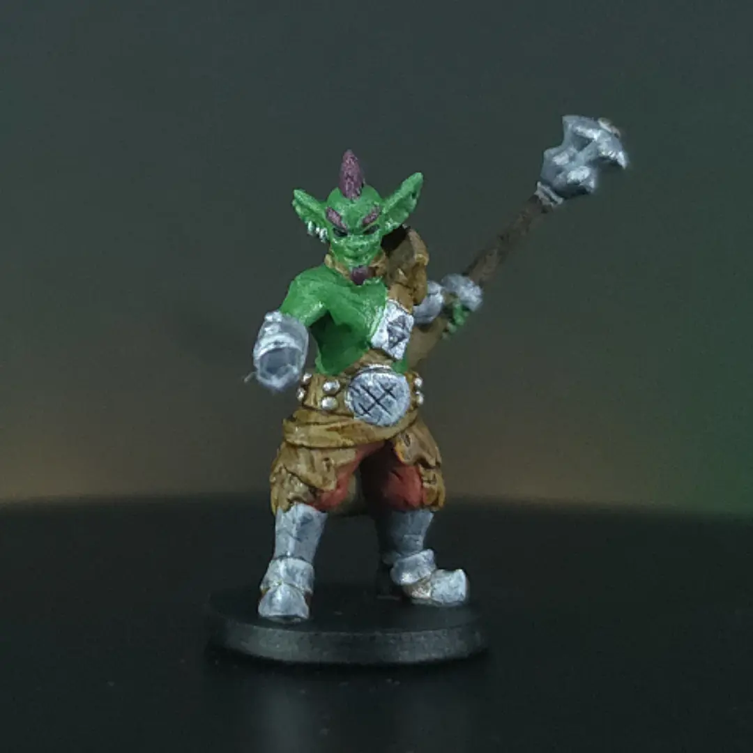 Goblin Basher – Hand-Painted 18mm Fantasy RPG Miniature