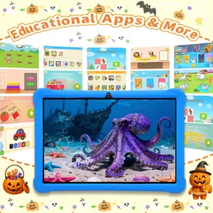 10.1 Inch PC, Parental Control, Multiple Apps, Child-Friendly Gift, Portable, Shockproof, Home Use, Learning Entertainment Tablet, Blue/