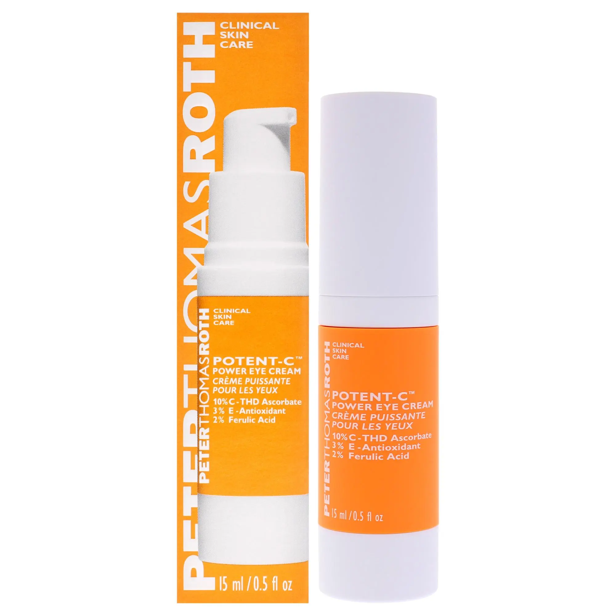 Peter Thomas Roth Potent-C Power Eye Cream, Unisex Daily Compact Antioxidant Cream - 0.5 fl oz (15ml)