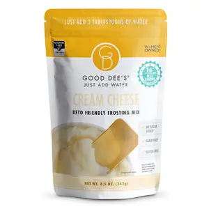 Good Dees Good Dees Just Add Water Cream Cheese Keto Frosting Mix - Sugar & Gluten Free Mix | Enjoy with Bake Cake & Snack