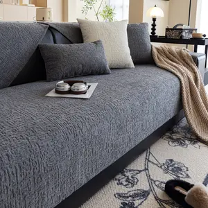 1pc Sofa Cover Soft Sofa Protector Simple Solid Color Sofa Cushion, All-Season Pet-Friendly, Non-Slip and Machine Washable, Suitable for Office, Bedroom, Living Room Furniture Decoration Sofa Covers and Covers