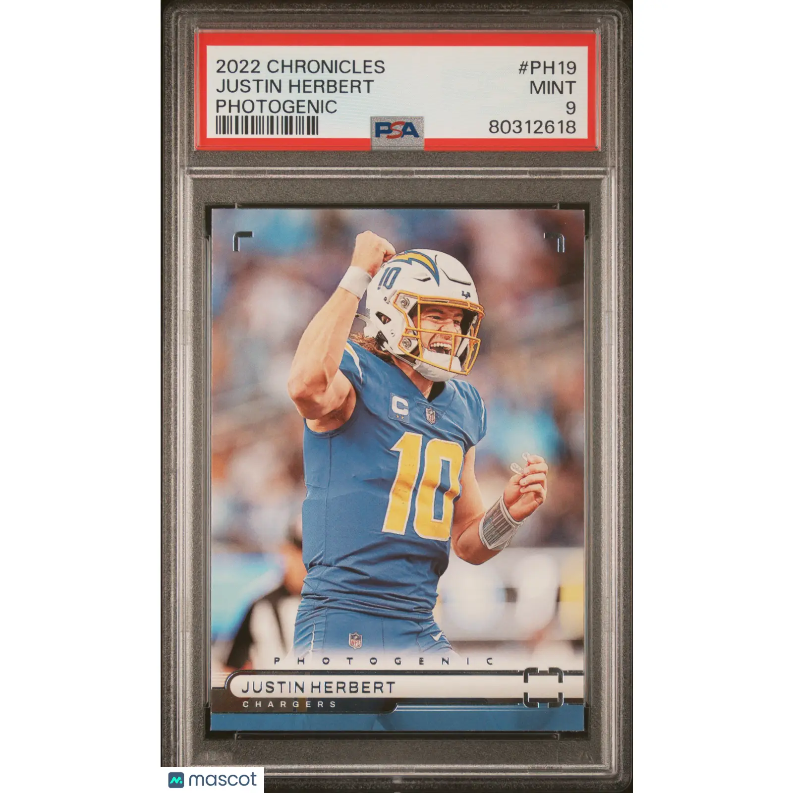 Justin Herbert PSA 2022 Panini Chronicles Photogenic #PH19 9