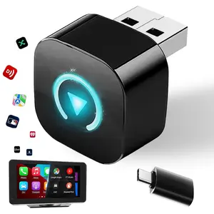 Wireless CarPlay Adapter for iPhone, Android, 2026 Upgrade Convert Wired to Wireless Apple CarPlay Adapter, Mini Size USB Design for Cars with Type-C Extension Cables, Stable Control, Plug and Play