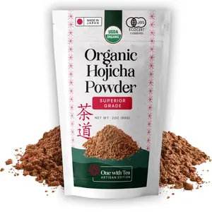 Organic Hojicha Powder USDA Certified Roasted Green Tea - Rich Caramel Nutty Flavor Low Caffeine Digestive Friendly Japanese Tea