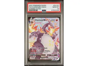 2021 Pokemon Sword and Shield Shining Fates Charizard Vmax #SV107 PSA 10