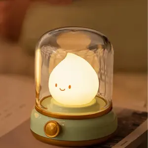 Cute Kerosene Design Night Light, USB Rechargeable Tabletop LED Night Light, Decorative Light For Bedroom, Living Room, Home Decor