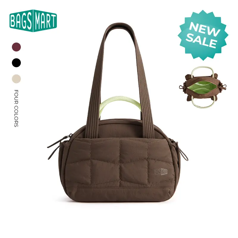 【NEW IN】BAGSMART TRINI Handbag for Women, Lightweight Shoulder Bag Duffle Bag Perfect for Commuting, Travel, School & Fitness for Gen Z, Pros & Moms, tiktokshopbacktopschool