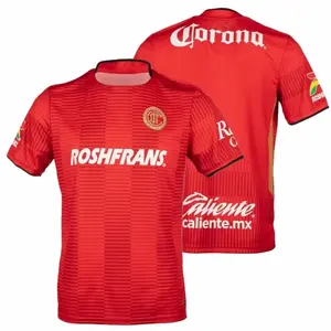 2025-26 Deportivo Toluca Home Kit Fan Edition Adult Short Sleeve Breathable Quick Dry Soccer Jersey LIGA MX G