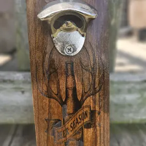Laser Engraved Bottle Opener - Durable Metal Handheld Opener for Home, Bar Use