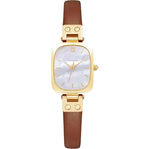 Dainty Women's Wrist Watch, Rectangle Watches for Women, Womens Watch with Stainless Steel Bracelet or Leather Band