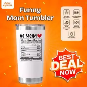 NewEleven Mother's Day Gifts For Mom From Daughter, Son, Kids - Unique Birthday Gift For Mom Wife, New Mother, Bonus Mama, Pregnant Mama - Funny Gifts Ideas For Mum - 20 Oz Tumbler