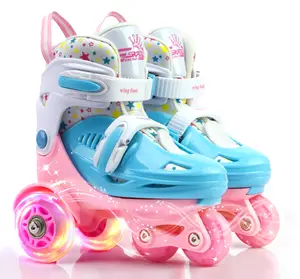 Adjustable Roller Skates for Kids Girls Ladies with Light Up Flash LED Wheels(Age 3-9),Three-Point Type Balance,Gift Box Packing for Toddlers,Children,Youth, Teenagers adjustable roller girl beginner kids  rollerskates