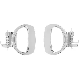Interior Door Handle Chrome Front Rear Driver & Passenger Side Pair| for 2006-2011 Chevy HHR| Replaces# 19299614, 19299613