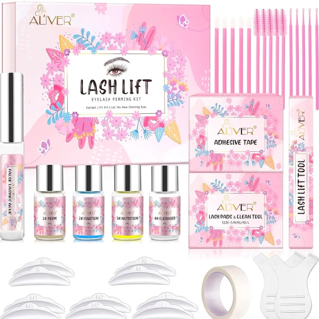 Lash Lift kit Eyelash Perm Kit,  Eyelash perming kit,Including Eye Shields,Pads and Accessories(Glue Upgraded Version) DIY kit