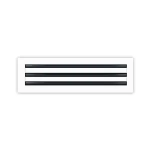 BUILDMART - 20x6 White Modern AC Vent Cover - Decorative Aluminum Air Vent - Standard Linear Slot Diffuser - Heating and Cooling Register Grille for Ceiling, Walls & Floors
