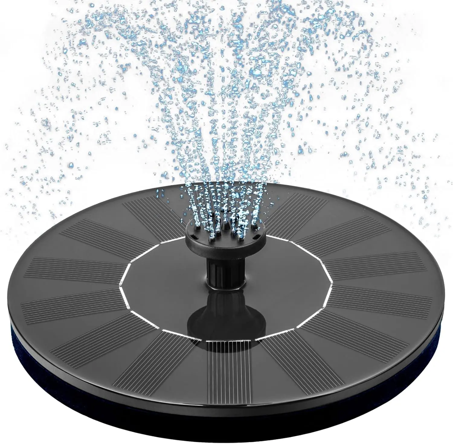 Solar Bird Bath Fountains-Need sunlight-, Upgrade 1.4W Solar Fountain Pump with Nozzles & Brackets, Free Standing Floating Solar Powered Water Fountain Pump for Bird Bath, Garden, Pond, Pool, Outdoor