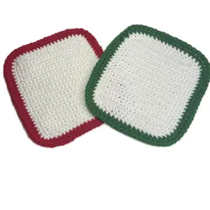 Handmade Crochet Hot Pot Holders - Set of 2 with Extra Long Pot Holder Option - Bakeware, Oven