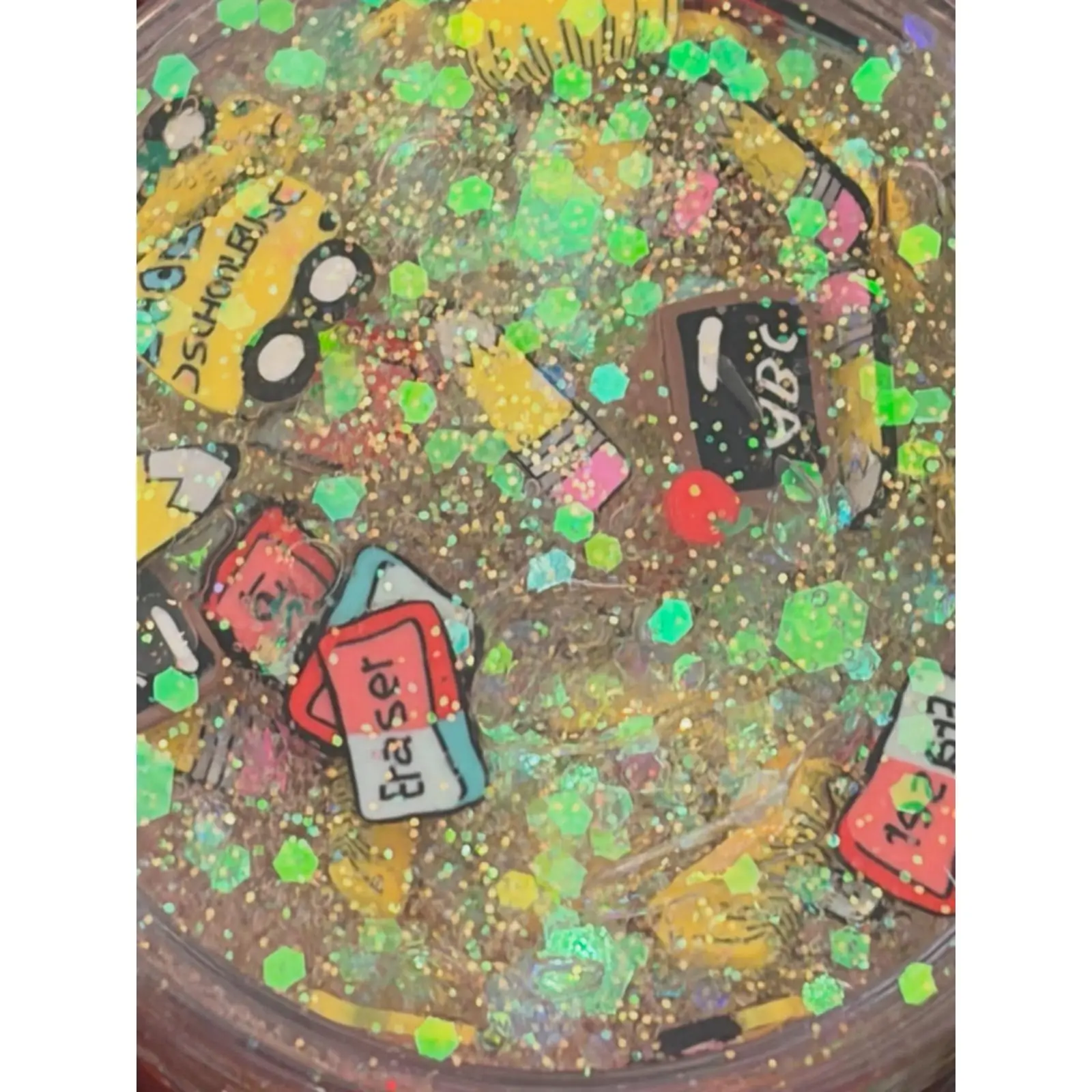 Back to school themed hair glitter
