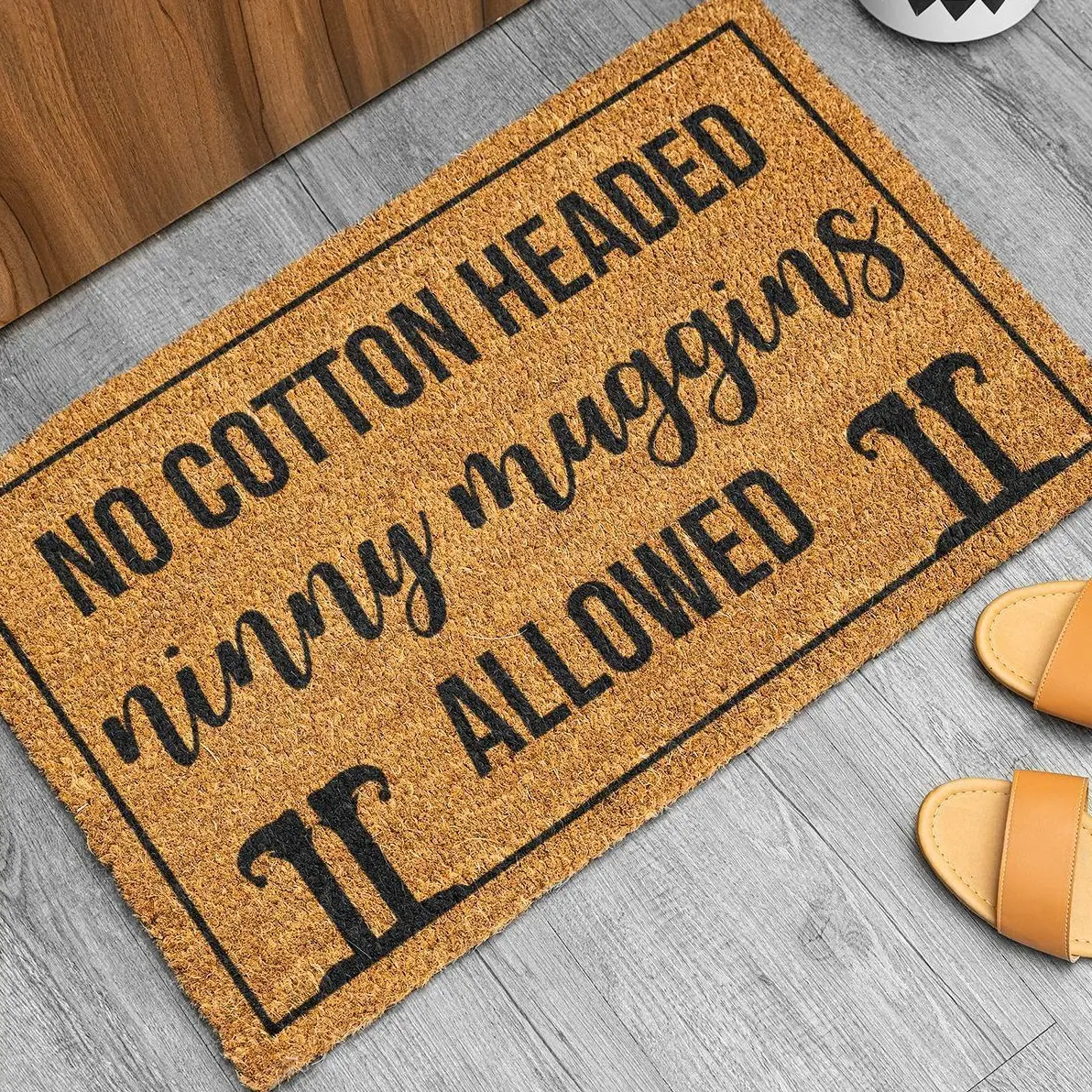 Funny Christmas Doormat, Funny Doormat, Cotton Headed Ninny Muggins Doormat, Merry Christmas Doormat, Welcome Mat, Holiday Door Mat