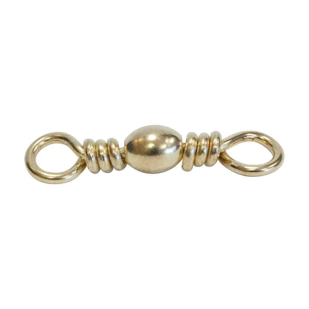 LaBayou Brass Barrel Swivels - 100 High-Quality Solid Brass Fishing Accessories for Trotlines with or Without Snaps Durable & Reliable