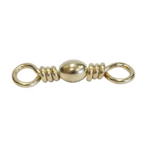 LaBayou Brass Barrel Swivels - 100 High-Quality Solid Brass Fishing Accessories for Trotlines with or Without Snaps Durable & Reliable
