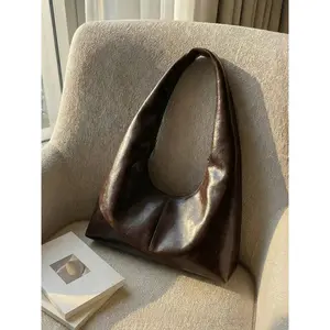 2026 Advanced minimalist style solid color high-quality underarm bag, retro fashionable casual versatile shoulder bag, can accommodate mobile phones, lipstick, keys, suitable for commuting to work, shopping Hobo shoulder bag, Underarm Shoulder Purse
