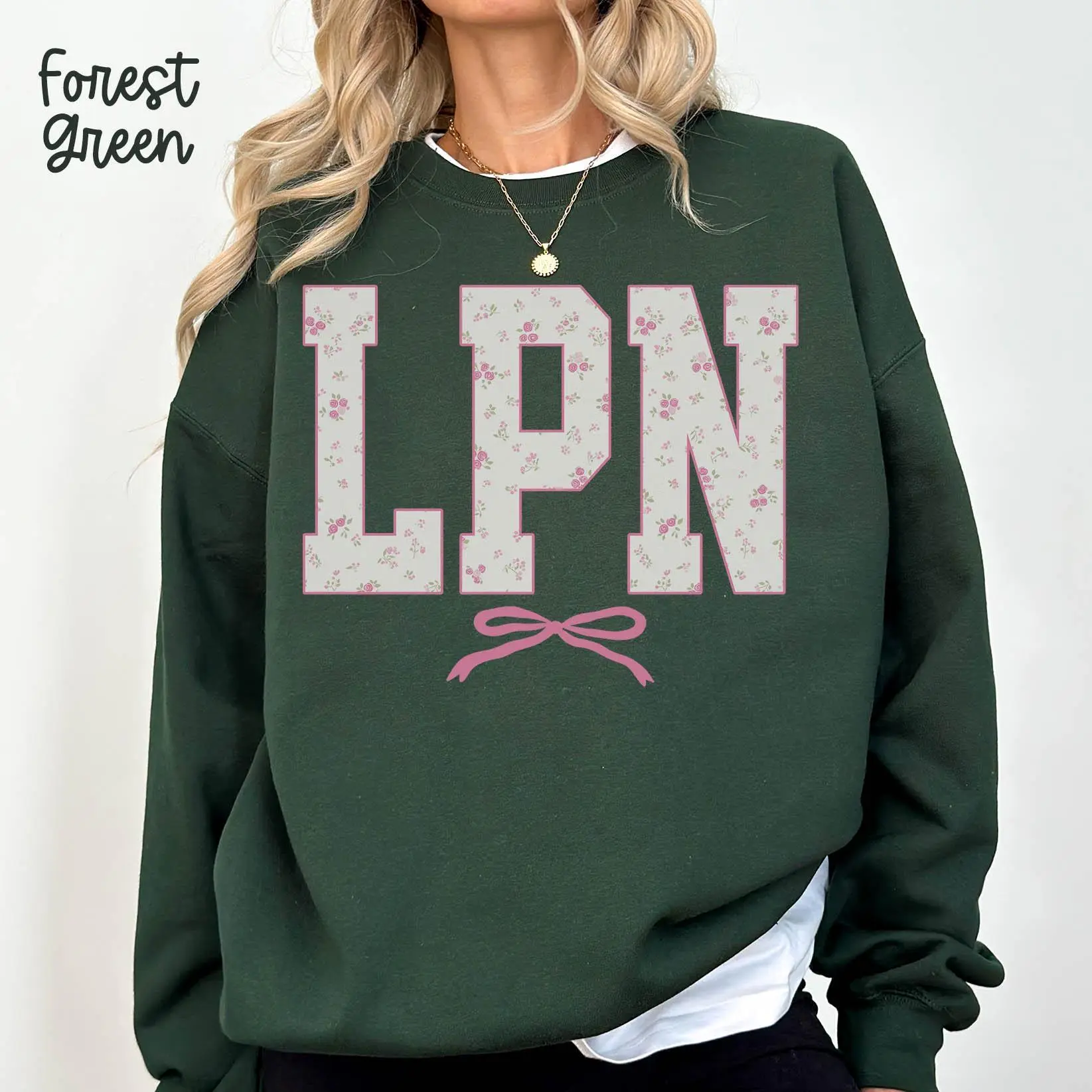 Floral LPN Nurse  Short Sleeve T-SHIRT Or Sweatshirt , Licensed Practical Nurse, Medical School Graduation Gift