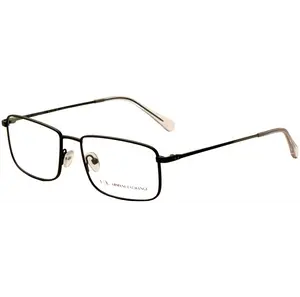 Armani Exchange Rectangular Metal Eyeglasses for Men, Matte Green Fashion Statement Frames, 56mm Demo Lens - AX1069-6124-56, Eyewear Style, Fashion Statement Eyeglasses