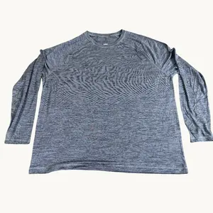 Storm Gray Striated Crew Neck Raglan Sweatshirt