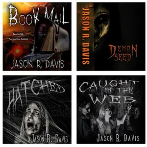 JD Horror All the Scares - 4 book box by Jason Davis - Signed Copies featuring BookMail, Demon Seed, Hatched and Caught in the Web shopping fiction books