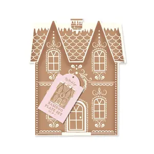 GINGERBREAD HOUSE BAMBOO PLATES