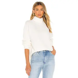 Free People Afterglow Mock Neck Sweater in Ivory